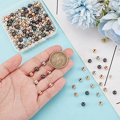 200шт 5 цветных латунных бусин для покрытия KK-PH0010-95