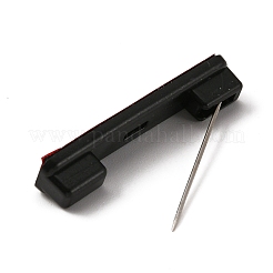 プラスチックブローチの発見  バックバーピン  ブラック  36x7x6mm  ピン：0.9mm&nbsp;FIND-WH0048-41C
