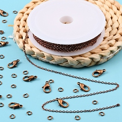 Kit per la creazione di gioielli con catena di cavi in ottone fai da te da 3 m&nbsp;DIY-YW0005-75R