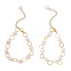 2 шт. браслеты из круглых бусин-жемчужин&nbsp;BJEW-JB12774