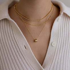 Латунные микропаве прозрачные кубические цирконии двойные кольца подвески ожерелья FS-WGEFD2F-01