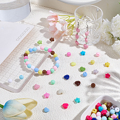 720шт 24 цвета непрозрачные акриловые бусины&nbsp;MACR-PA0001-39