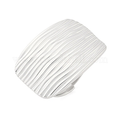 Открытые прямоугольные манжеты из нержавеющей стали 304 с защитой от потускнения RJEW-M047-12P