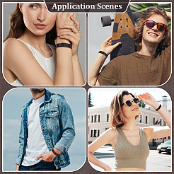 15 шт. простой браслет из искусственной кожи с пряжками из сплава&nbsp;BJEW-ME0001-06A