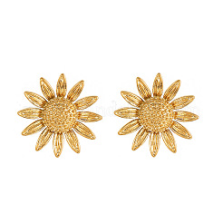 Orecchini a bottone a forma di fiore in acciaio inossidabile 304 per donna&nbsp;WGCA36C-01