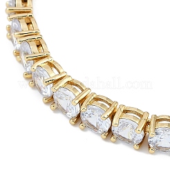 Браслеты-цепочки из латуни с микропаве и кубическим цирконием BJEW-P341-06A-G
