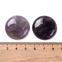 天然石アメジストカボション  フラットラウンド  27~28x6~8mm&nbsp;G-B085-02A-06
