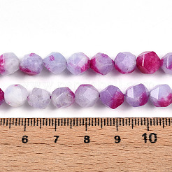 Окрашенные природные белый нефрит бисер пряди G-T139-8mm-45S