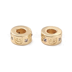 Placcatura a cremagliera in ottone micro pavé di perle di zirconi trasparenti&nbsp;KK-L155-50G