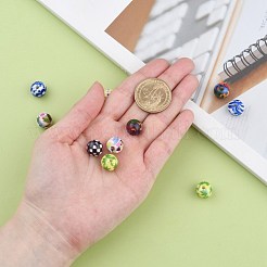 Непрозрачные печатные бусы акриловые MACR-S271-12mm-M