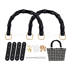 2 шт. ручки для сумок из АБС-пластика в форме бамбука&nbsp;FIND-WH0111-772B