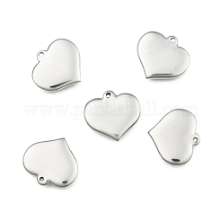 Ciondoli a forma di cuore con etichetta vuota stampata in acciaio inossidabile 304&nbsp;X-STAS-R063-02