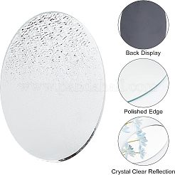 6 шт. овальное стеклянное зеркало AJEW-OC0003-19