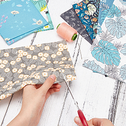 Хлопчатобумажная ткань с саржевым принтом AJEW-WH0168-27