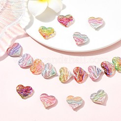 17 шт. 17-х цветные бусины из гальванической смолы RESI-CJ0004-69