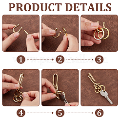 Латунные застежки для якорных дужек с D-образным кольцом KK-PH0001-98