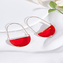 1 пара серег-колец из латуни и стекла для женщин&nbsp;EJEW-LP0003-53B