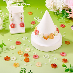 100шт 5 цвета прозрачные акриловые бусины&nbsp;MACR-TA0002-58