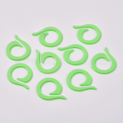 プラスチックカウントスプリットリング  ステッチマーカーリング  diy編み物ツール  グリーン  27x21x1.5mm&nbsp;DIY-WH0152-24B-01