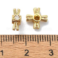 Покрытие стойки латунь микропаве прозрачные кубические циркониевые бусины KK-U014-10A-G