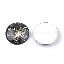 Звездное небо с рисунком стеклянные кабошоны GGLA-N004-25mm-D82