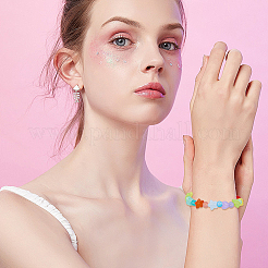 1000шт 20-х цветные прозрачные акриловые бусины&nbsp;MACR-SC0002-42