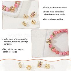 16 шт. 4 латунных кубических циркониевых бусин&nbsp;KK-NB0001-53