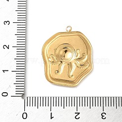 Подвески из нержавеющей стали 304 из эпоксидной смолы с натуральными ракушками и пайетками внутри&nbsp;STAS-L026-17G-L03