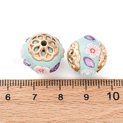 Круглые бусины из смолы ручной работы из Индонезии IPDL-P005-18KCG-01