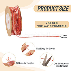 2 рулон сегментного окрашенного хлопкового шнура-шнура OCOR-TA0002-95B