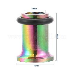 12 шт. 6 цвета 316 хирургическая нержавеющая сталь винт ушные калибры заглушки для туннелей плоти&nbsp;STAS-YW0001-14