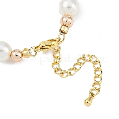 Браслеты с подвесками из латуни с микропаве из кубического циркония BJEW-P341-13G-01