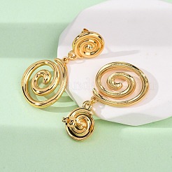 Серьги-гвоздики в форме спирали из нержавеющей стали 304&nbsp;X-EJEW-L304-01G