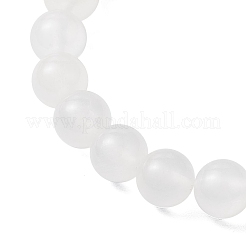 Браслеты из натуральных круглых бусин селенита для мужчин и женщин&nbsp;BJEW-JB12236