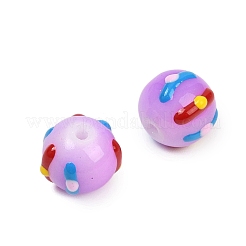 Peinture cuite perles d'émail en verre&nbsp;LAMP-R004-05G
