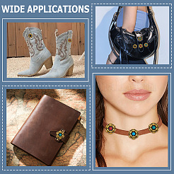 8 шт. 4-х цветные пуговицы из сплава и пластика&nbsp;BUTT-CP0001-13