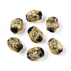 Нити из фольгированных бусин лэмпворк ручной работы&nbsp;FOIL-T008-07D