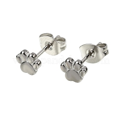 Orecchini a bottone in acciaio inossidabile 304 per donna&nbsp;EJEW-G459-01A-P