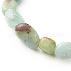 Натуральный хризопраз самородки бусины браслет для мужчин женщин BJEW-JB06667