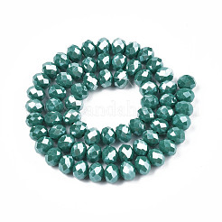 Chapelets de perles en verre électroplaqué&nbsp;EGLA-A034-P2mm-A09