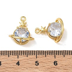Messing micro pave klare zirkonia anhänger&nbsp;FIND-H068-02G