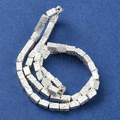 Fili di perle di roccia lavica naturale elettrodeposta&nbsp;G-I360-K01-04
