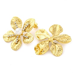 304 Edelstahl Blumen Ohrstecker für Damen&nbsp;EJEW-U023-04G-02