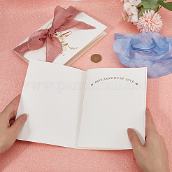 Бумажная свадебная открытка с клятвами AJEW-WH0258-902B