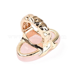 Anelli elastici in quarzo rosa naturale&nbsp;RJEW-N055-01E