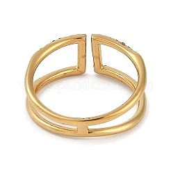 Кольцо-манжета из нержавеющей стали 304 с ионным покрытием (IP) со стразами&nbsp;RJEW-D083-04G