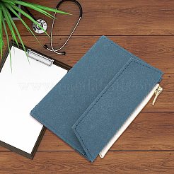 紙の請求書ジッパー付き保存袋  ファイルポケット  長方形  ダークターコイズ  130x93x6mm&nbsp;ABAG-WH20005-34B-03
