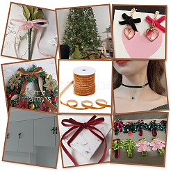 Бархатная лента с одной лицевой стороной длиной 50 ярд. OCOR-WH0086-41B