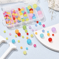 153 шт. 5 стильные прозрачные акриловые шариковые бусины&nbsp;FACR-YW0001-03