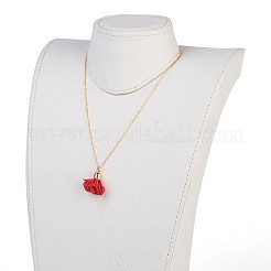 Set di gioielli con decorazioni di stoffa&nbsp;SJEW-JS00990